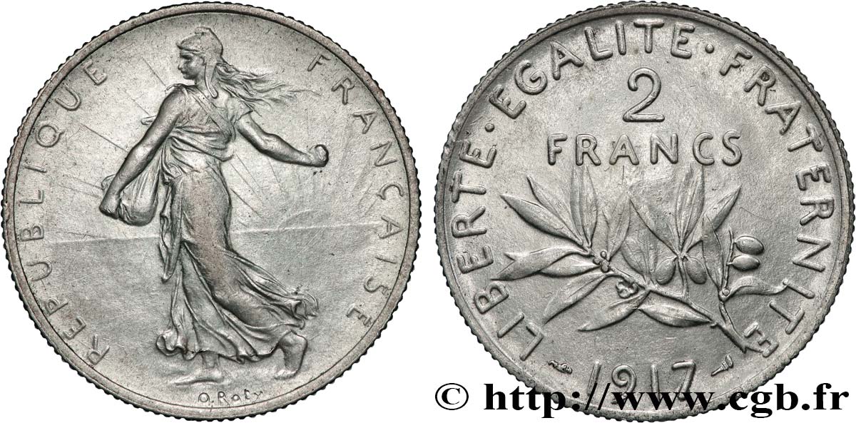 2 francs Semeuse 1917 F.266/19 TTB