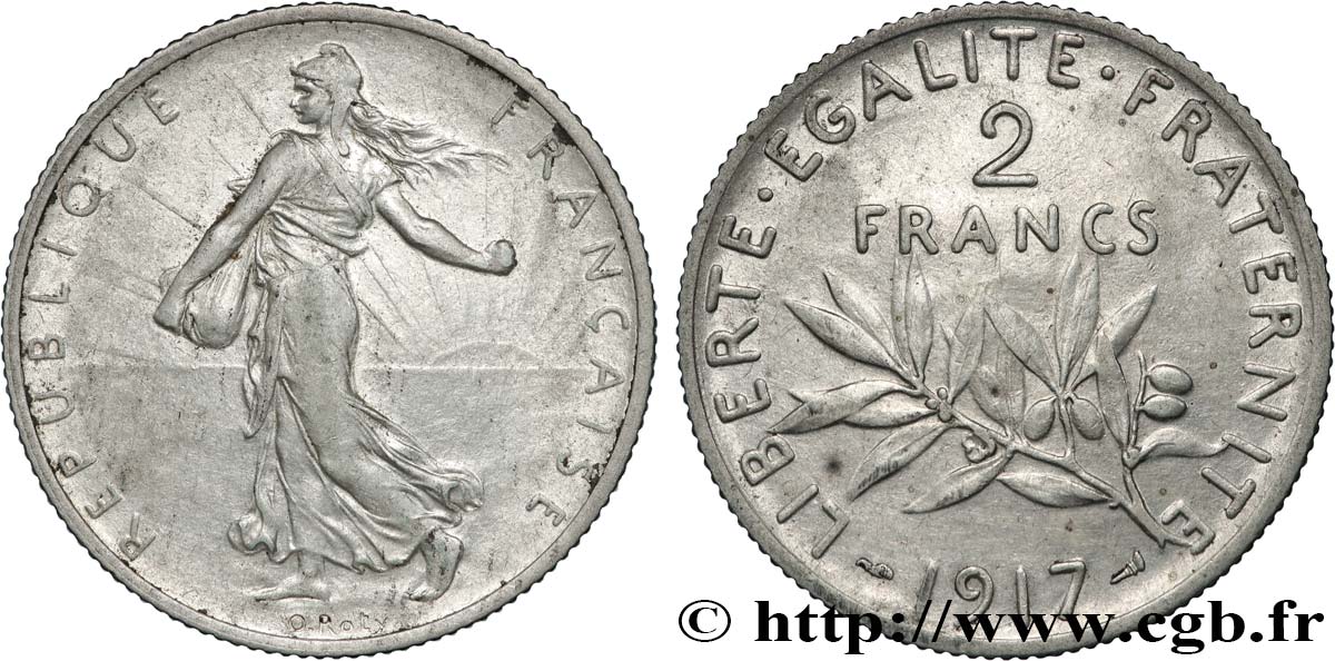 2 francs Semeuse 1917 F.266/19 TB+