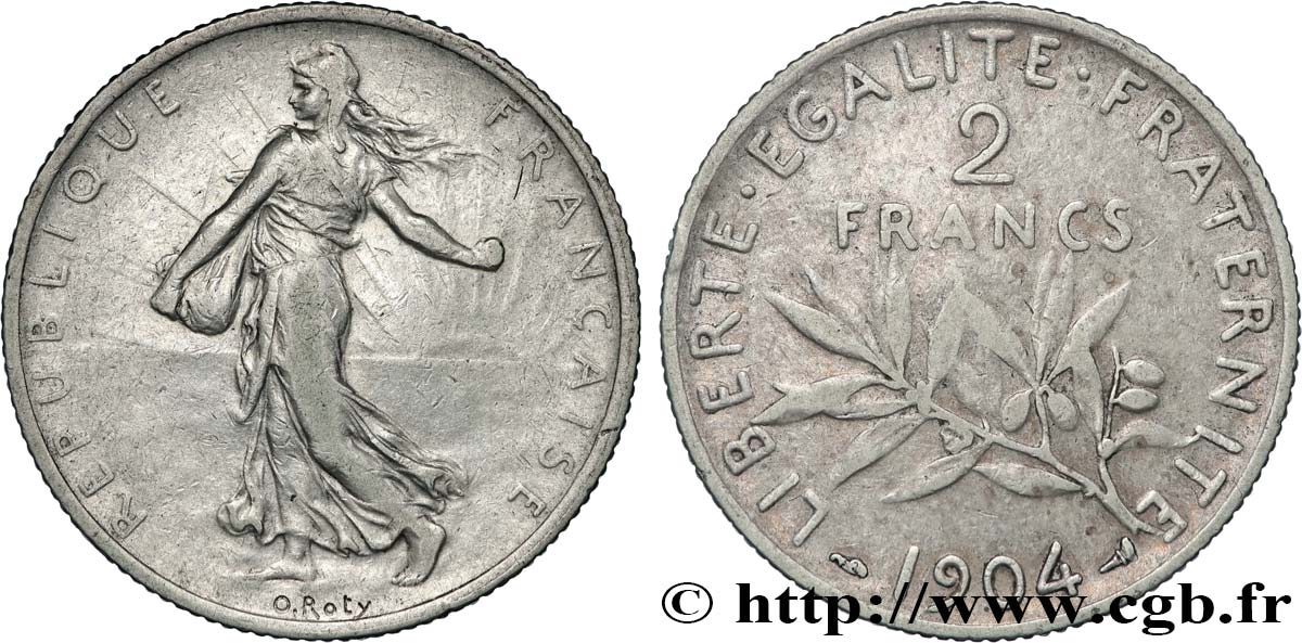 2 francs Semeuse 1904 F.266/8 VF