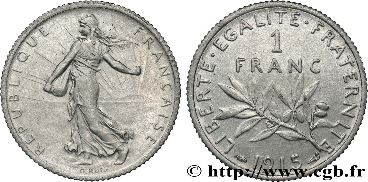1 franc Semeuse 1915 Paris F.217/21 SUP+