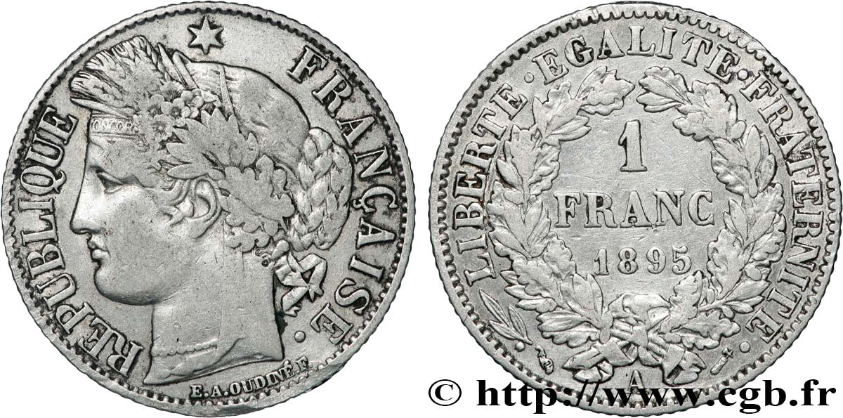 1 franc Cérès, Troisième République 1895 Paris F.216/13 TB