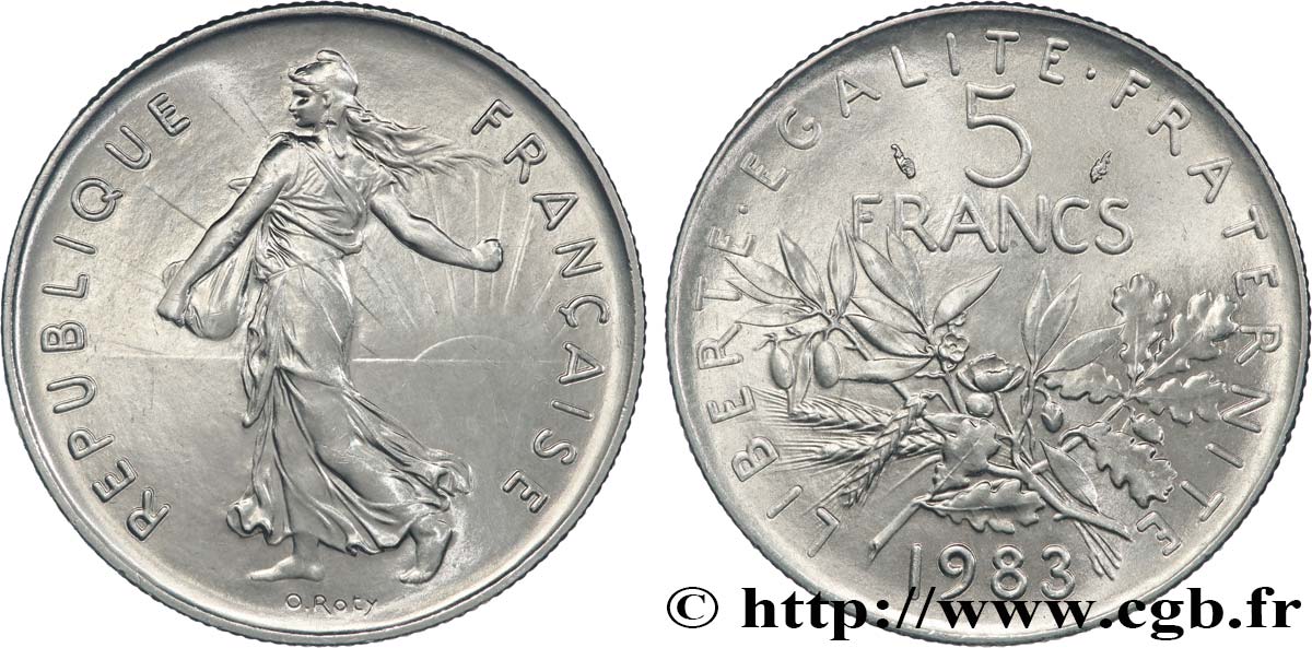 5 francs Semeuse, nickel 1983 Pessac F.341/15 SPL64 