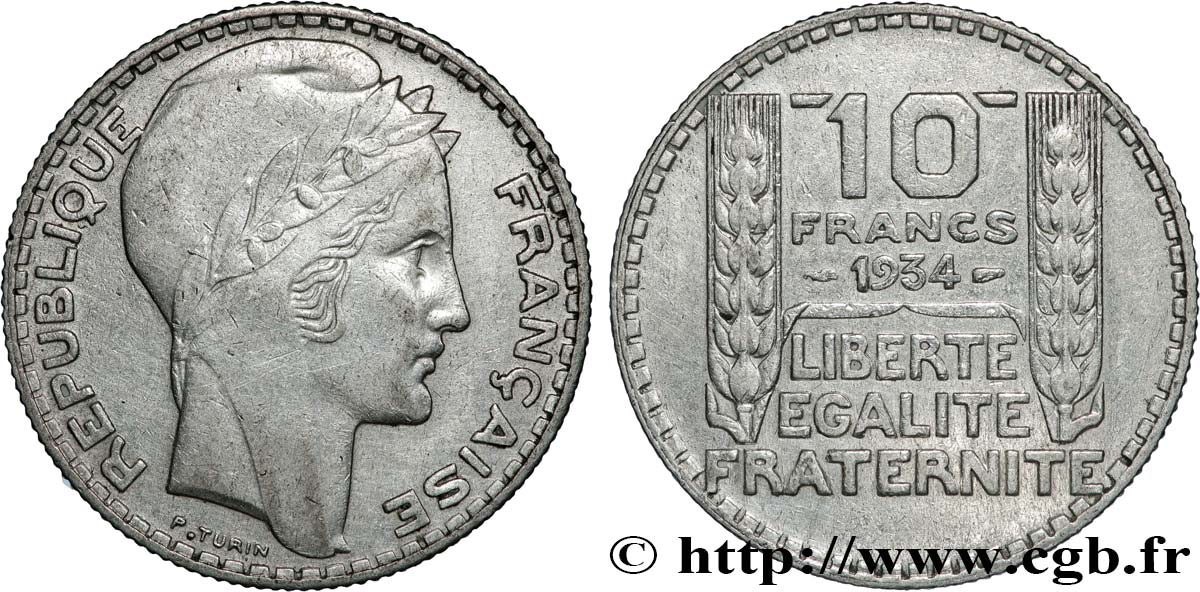 10 francs Turin 1934  F.360/7 TTB