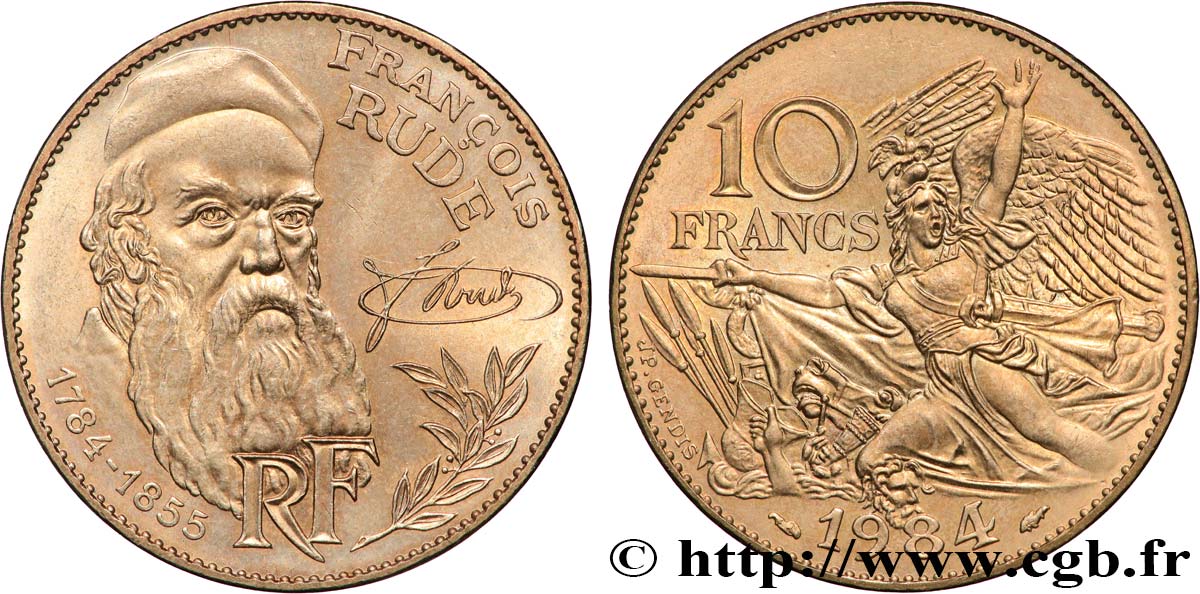 10 francs François Rude 1984  F.369/2 SUP+ 