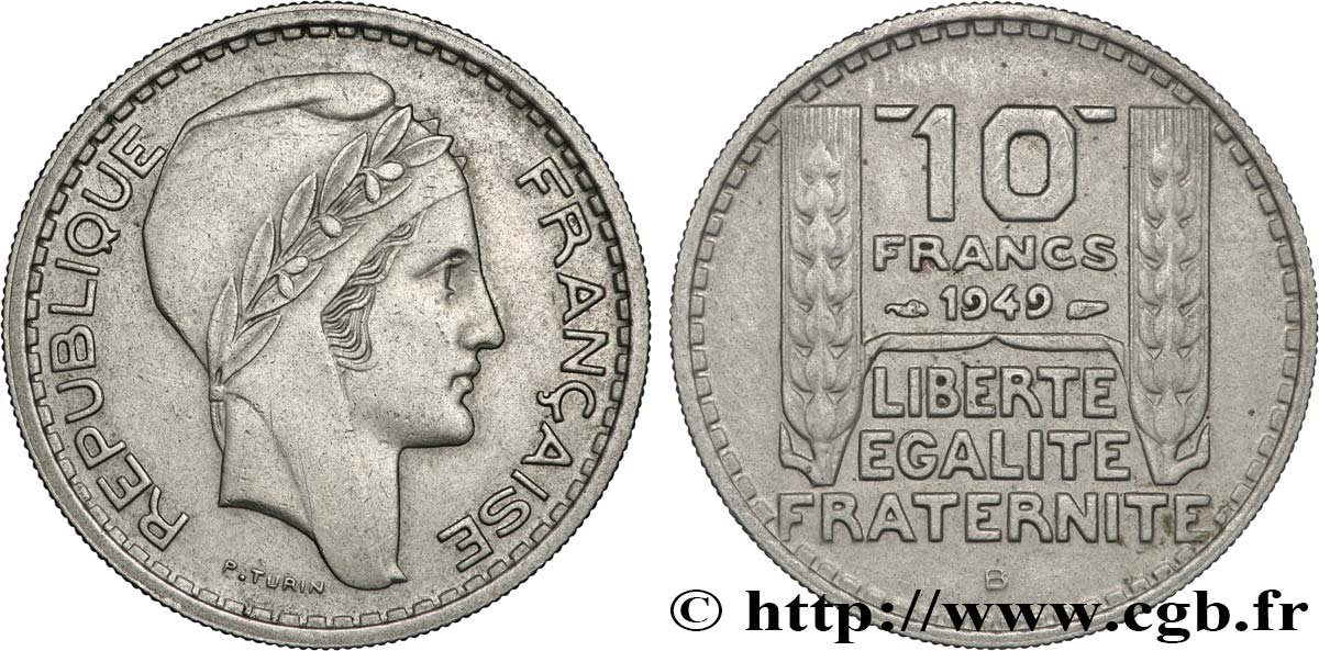10 francs Turin, petite tête 1949 Beaumont-Le-Roger F.362/7 XF