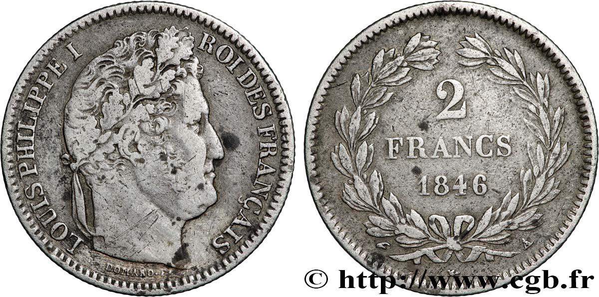 2 francs Louis-Philippe 1846 Paris F.260/108 S25