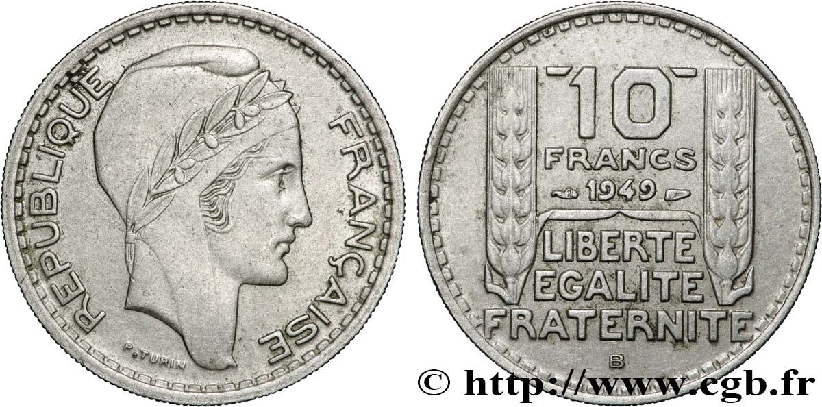 10 francs Turin, petite tête 1949 Beaumont-Le-Roger F.362/7 SUP 