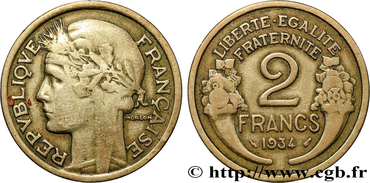 2 francs Morlon 1934  F.268/7 S 