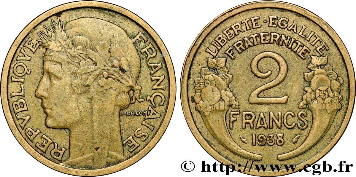 2 francs Morlon 1938  F.268/11 TTB
