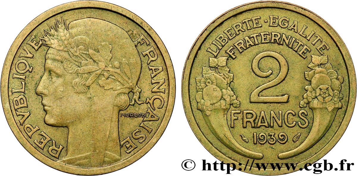 2 francs Morlon 1939  F.268/12 XF 