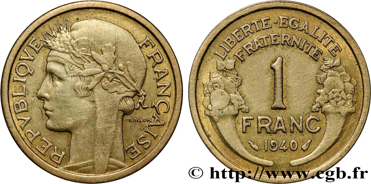1 franc Morlon 1940 Paris F.219/11 SUP+