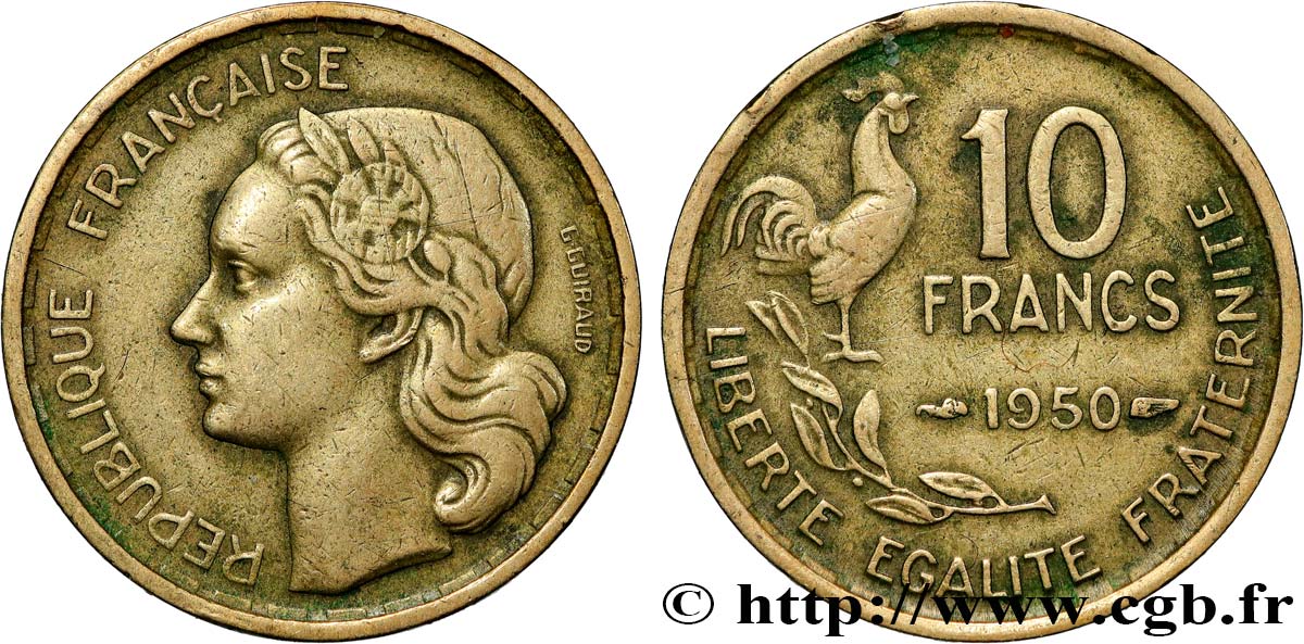 10 francs Guiraud 1950 F.363/2 TTB+