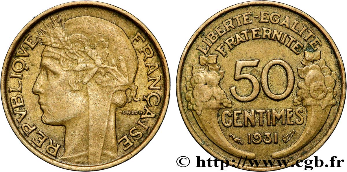 50 centimes Morlon 1931  F.192/3 SUP