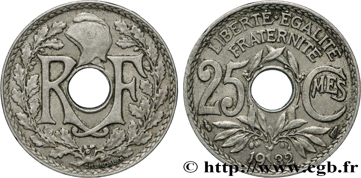 25 centimes Lindauer 1932  F.171/16 SUP55