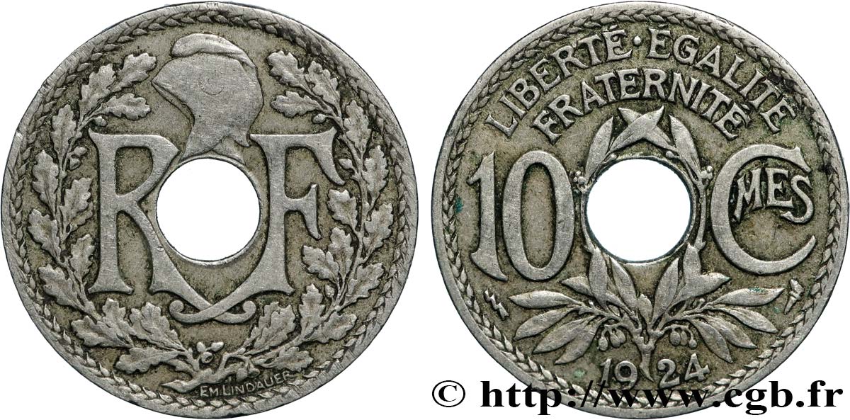 10 centimes Lindauer 1924 Poissy F.138/11 TB15 