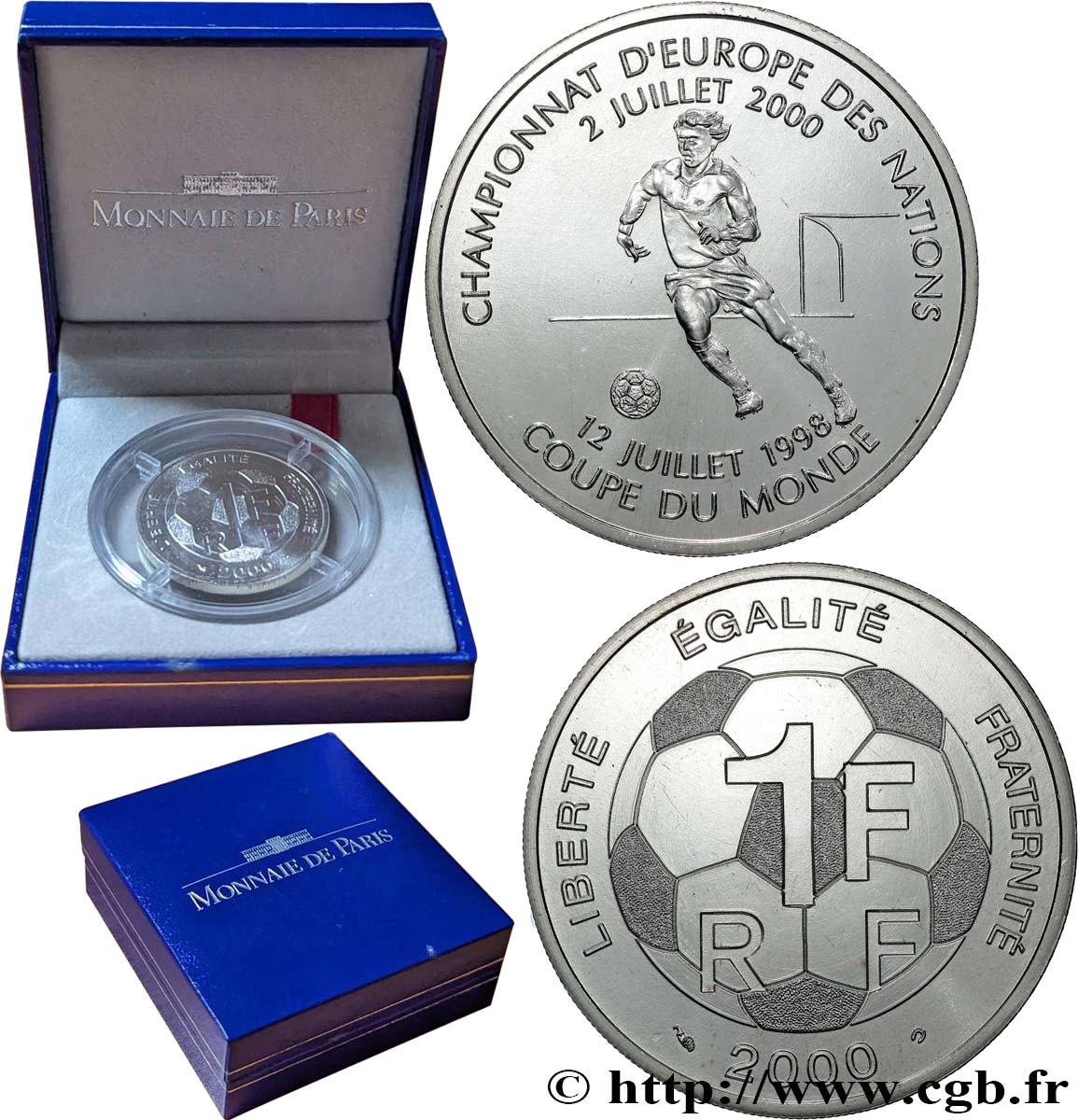 Brillant Universel 1 franc - Le doublé 1998/2000 2000 Paris F.1006  SUP+