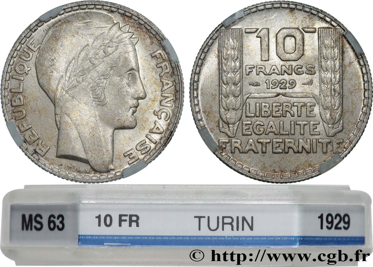 10 francs Turin 1929  F.360/2 SPL63 GENI