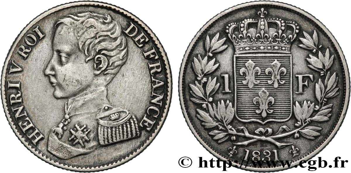 1 franc 1831  VG.2705  XF 