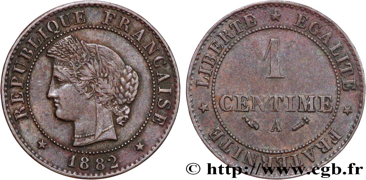 1 centime Cérès 1882 Paris F.104/10 TTB40