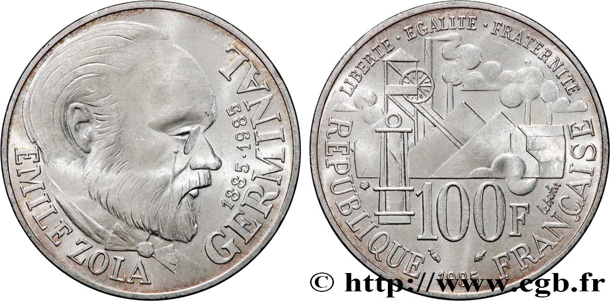 100 francs Émile Zola 1985 F.453/2 AU