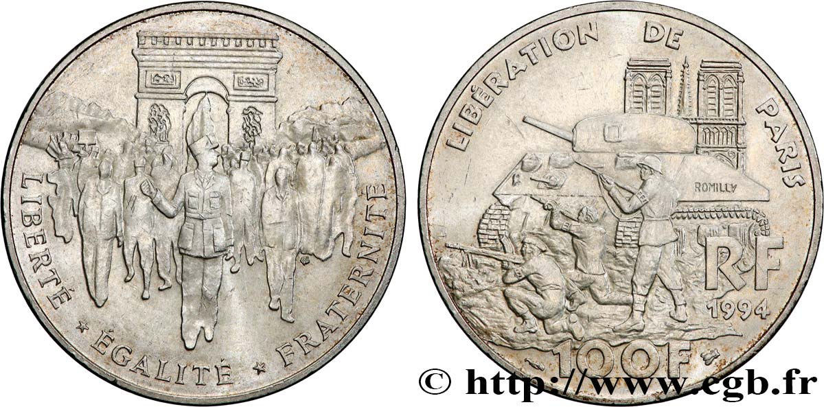 100 francs Libération de Paris 1994 F.462/2 SUP+