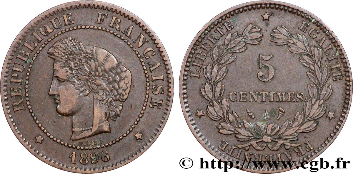 5 centimes Cérès 1896 Paris F.118/38 MB35 