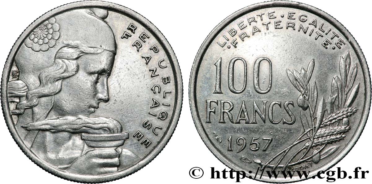 100 francs Cochet 1957 F.450/10 TB+
