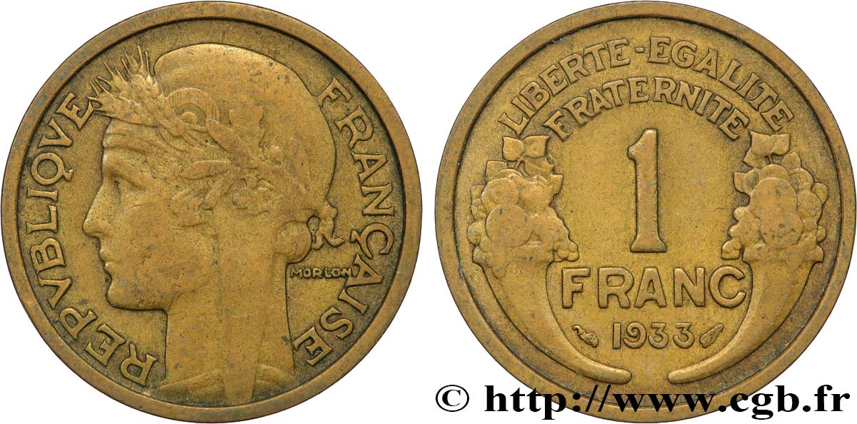 1 franc Morlon 1933 F.219/4 MB