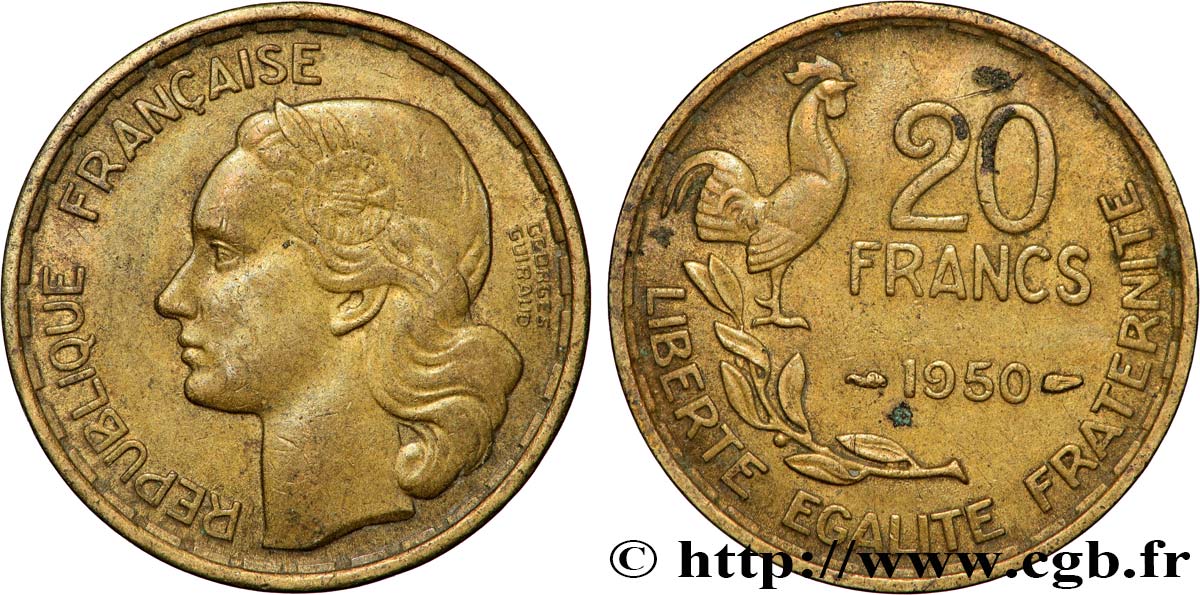 20 francs Georges Guiraud 1950  F.401/1 VZ 