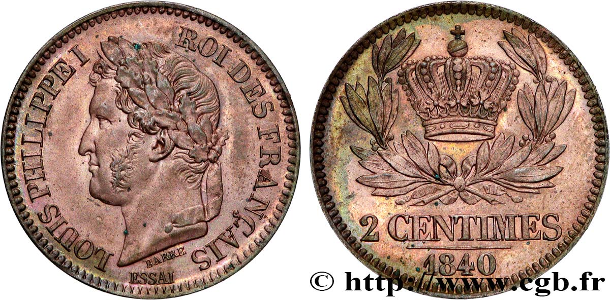 Essai de 2 centimes 1840 Paris VG.2914  MS 