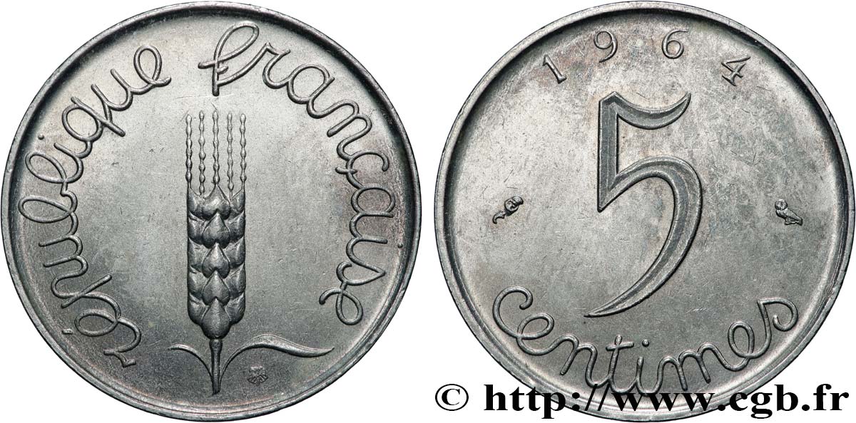5 centimes Épi 1964  F.124/6 MBC+ 