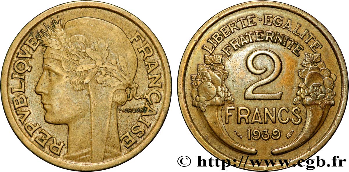 2 francs Morlon 1939 F.268/12 XF