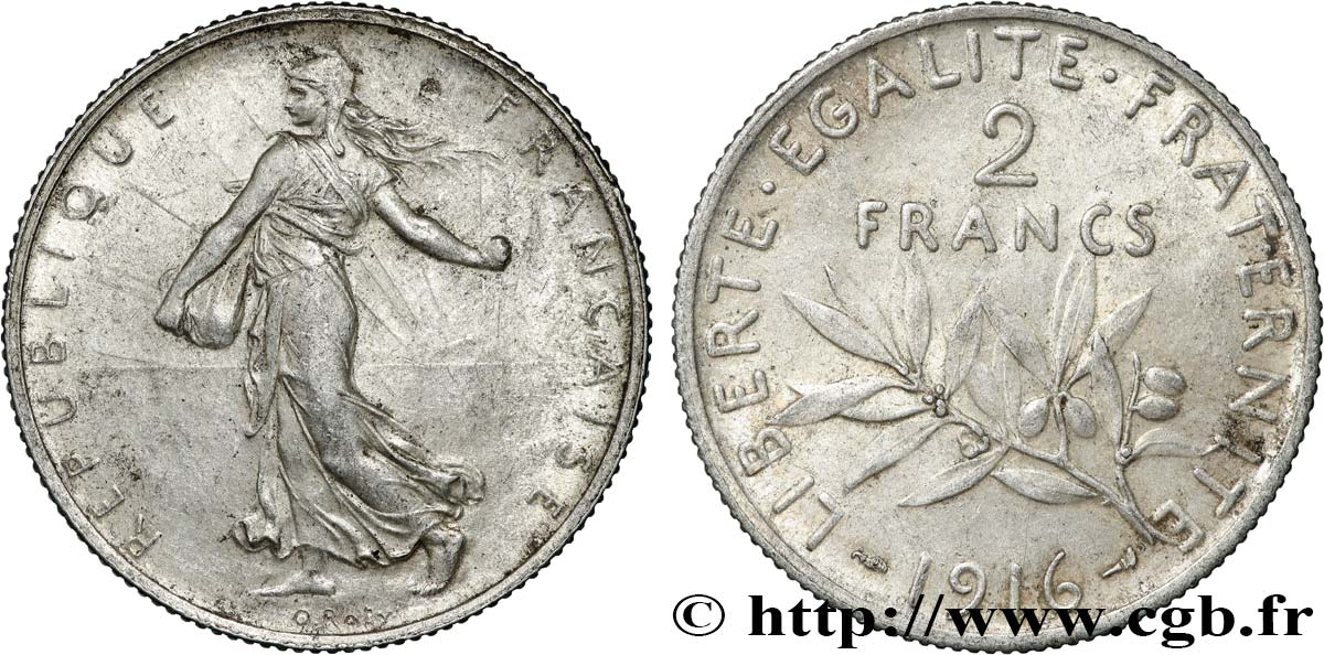 2 francs Semeuse 1916 F.266/18 TTB