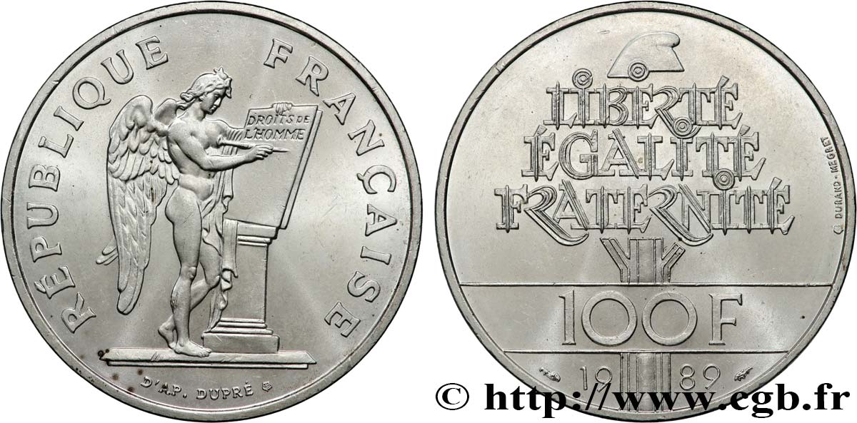 100 francs Droits de l’Homme 1989 F.457/2 MS62