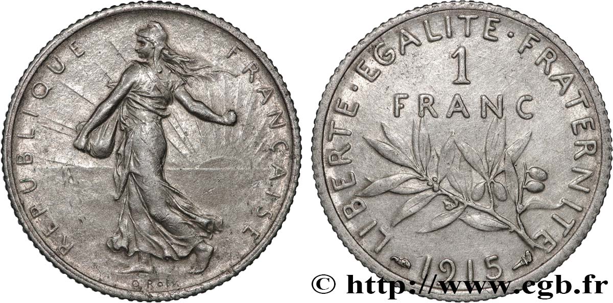 1 franc Semeuse 1915 Paris F.217/21 SUP+