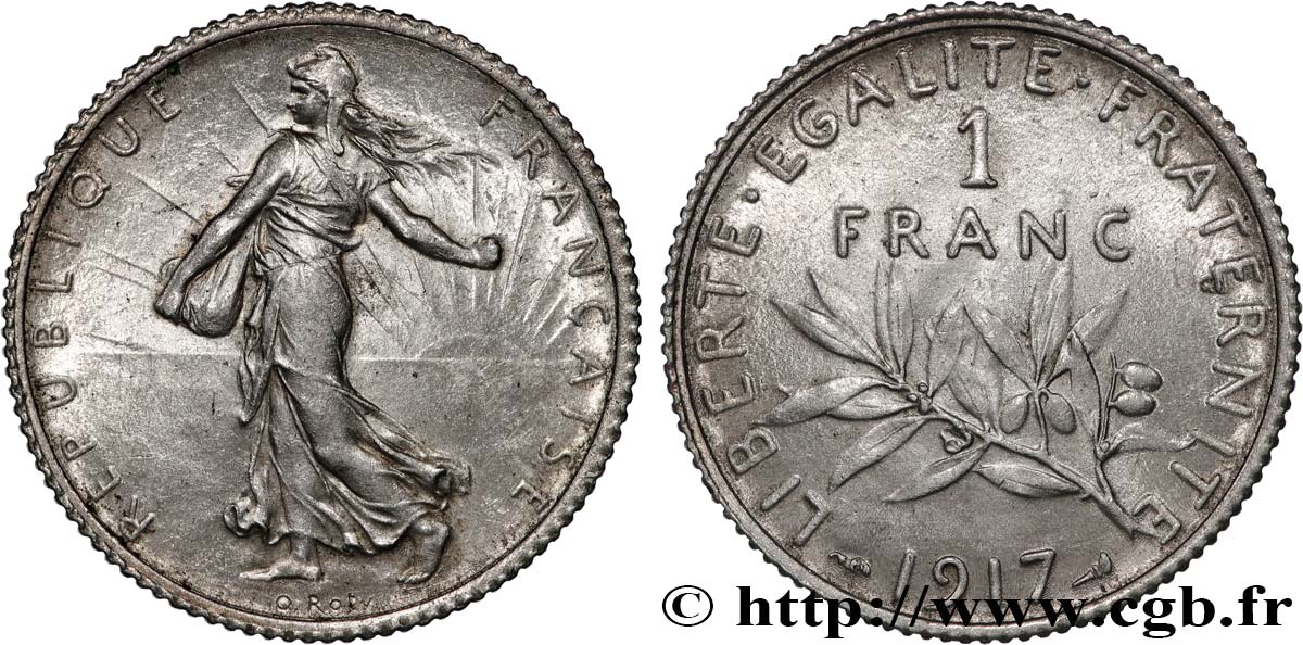 1 franc Semeuse 1917  F.217/23 EBC+ 