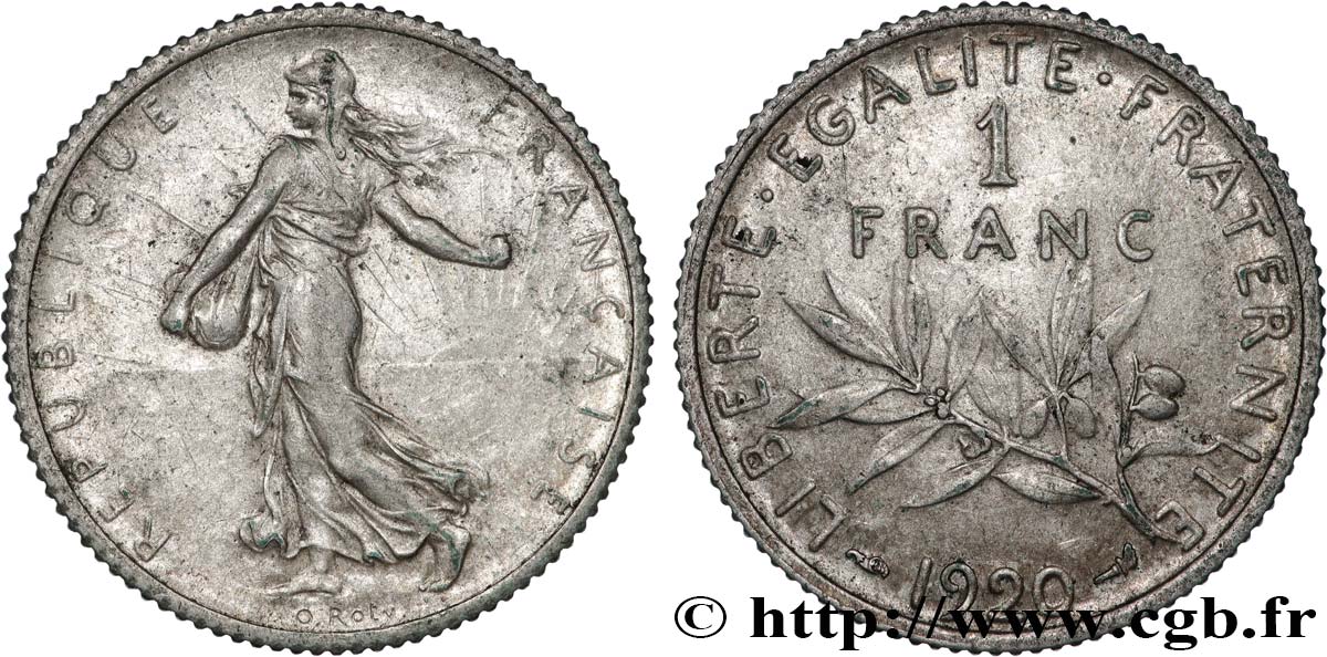 1 franc Semeuse 1920 Paris F.217/26 AU