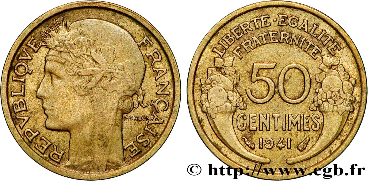 50 centimes Morlon 1941 F.192/18 AU