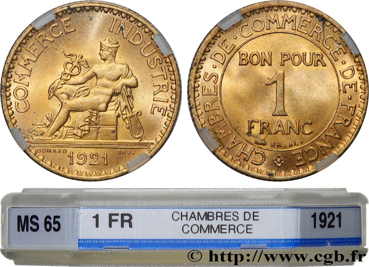 1 franc Chambres de Commerce 1921 Paris F.218/3 FDC65 GENI