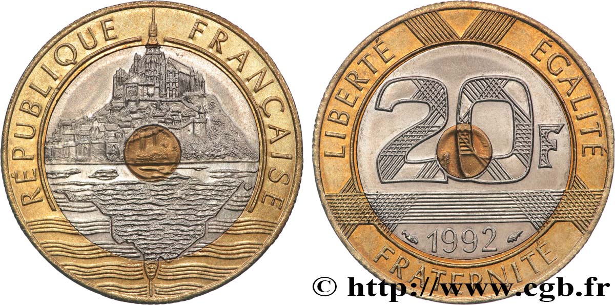 20 francs Mont Saint-Michel 1992 Pessac F.403/2 MS