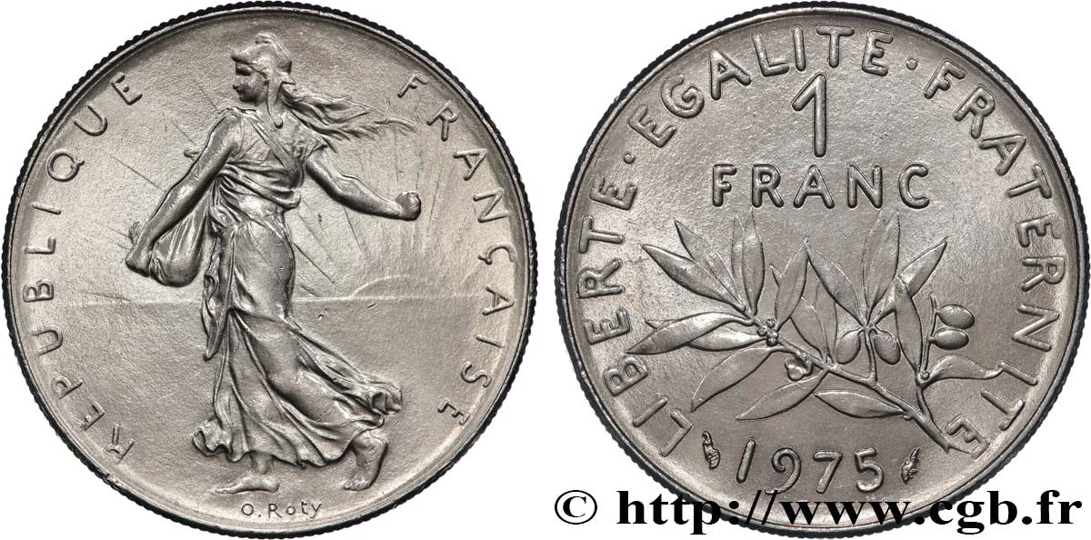 1 franc Semeuse, nickel 1975 Pessac F.226/20 MS