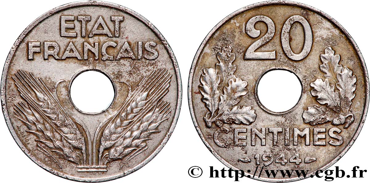 20 centimes fer 1944  F.154/3 MB 