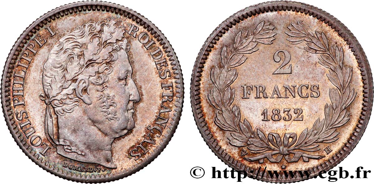 2 francs Louis-Philippe 1832  La Rochelle F.260/8 EBC 
