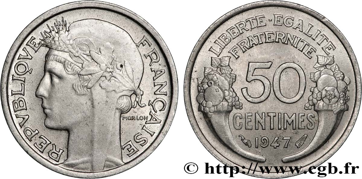 50 centimes Morlon, légère 1947 F.194/10 SUP+