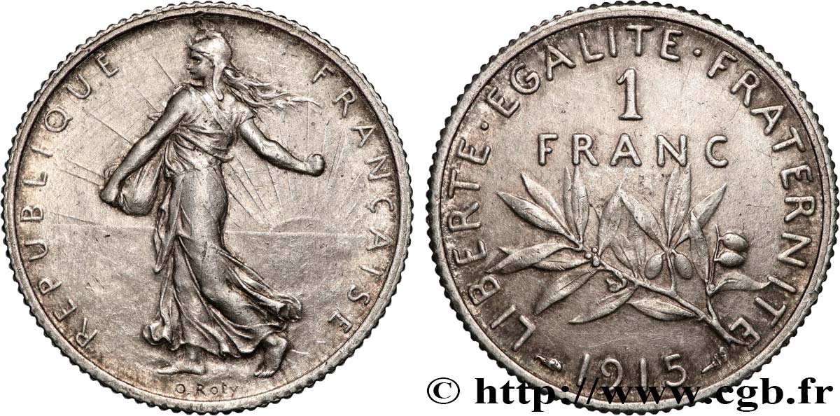 1 franc Semeuse 1915 Paris F.217/21 SUP+