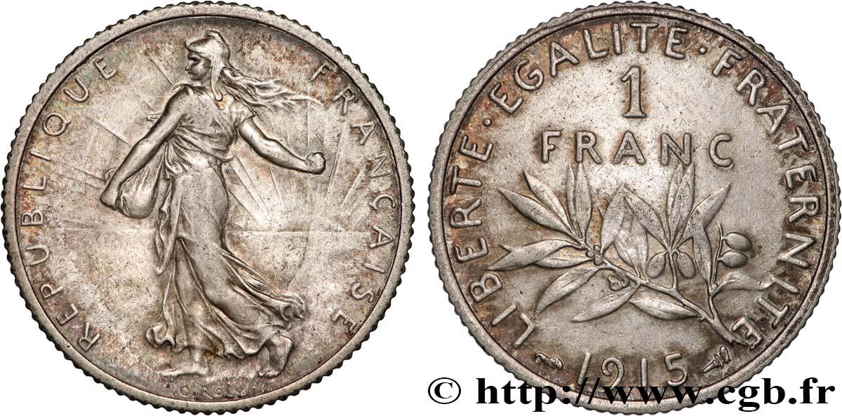 1 franc Semeuse 1915 Paris F.217/21 SUP+