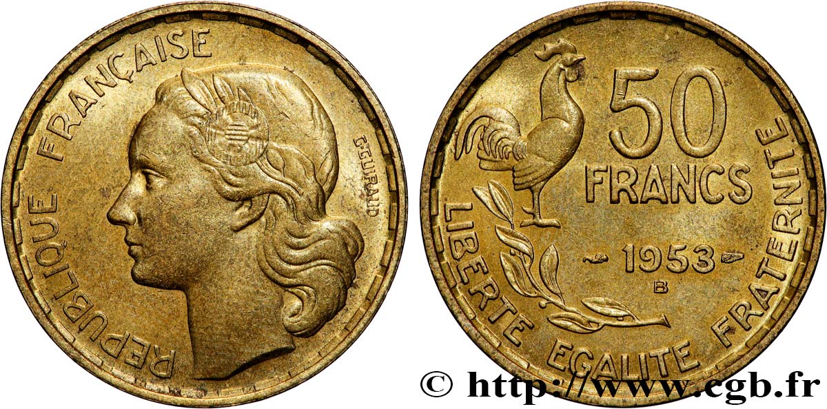 50 francs Guiraud 1953 Beaumont-le-Roger F.425/11 XF