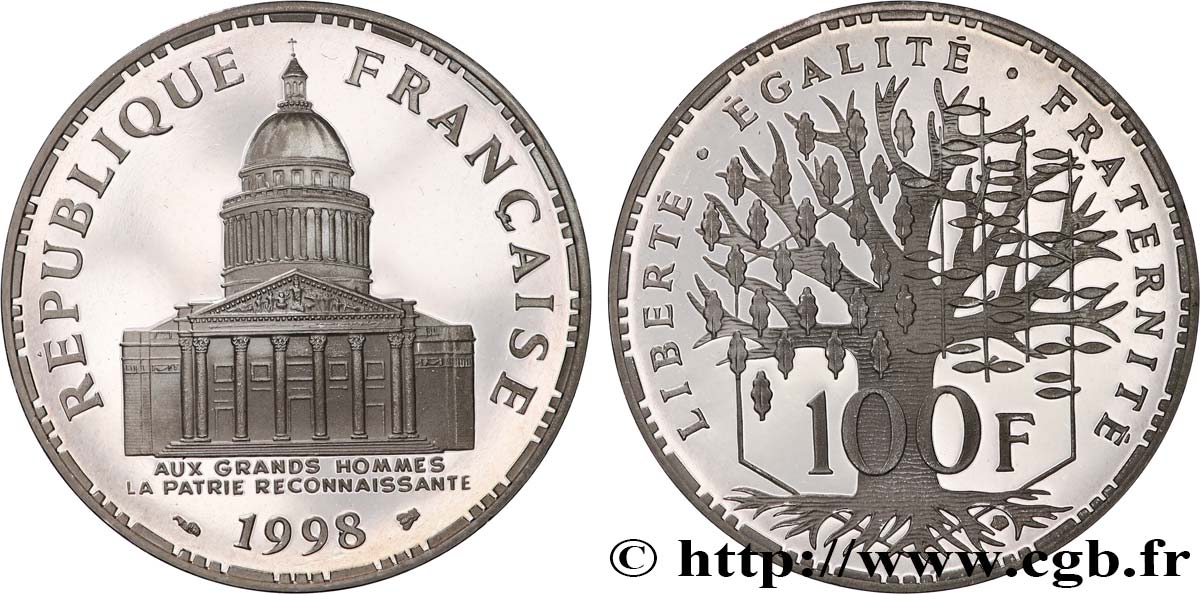 100 francs Panthéon, BE (Belle Épreuve) 1998 F.451/21 FDC