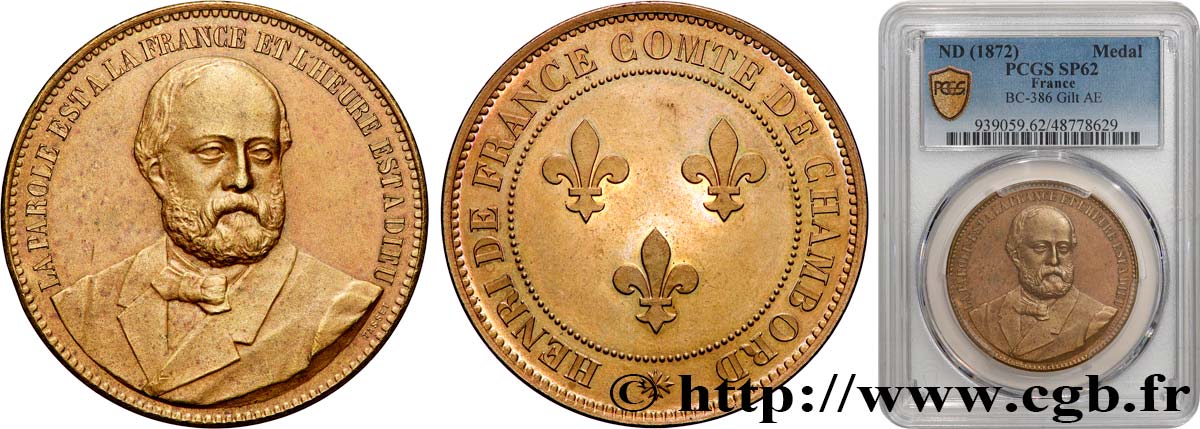 Monnaie de propagande, module de 5 francs n.d. n.l. BC.386  EBC62 PCGS