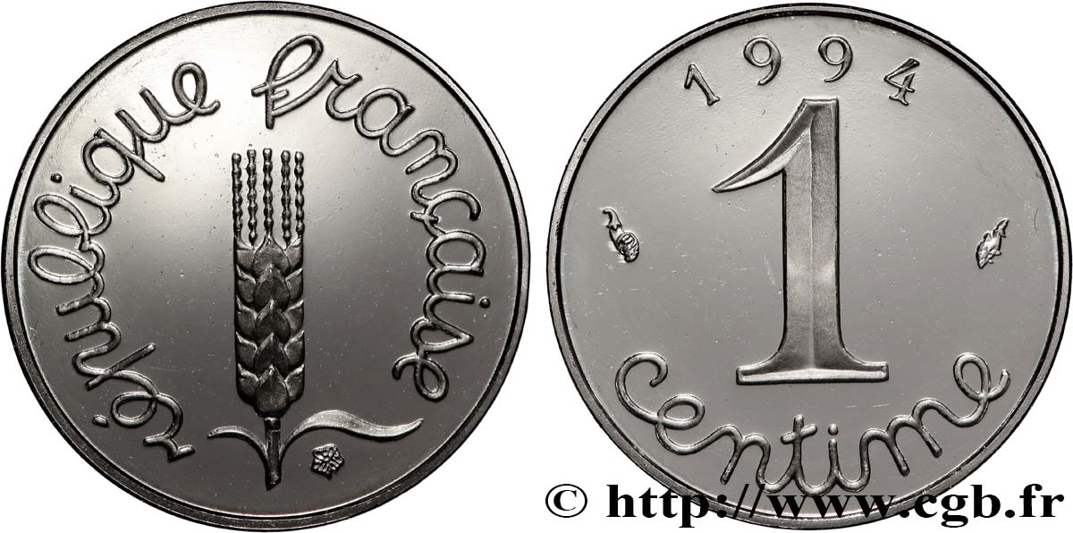 1 centime Épi, Belle Épreuve 1994 Pessac F.106/54 var. MS
